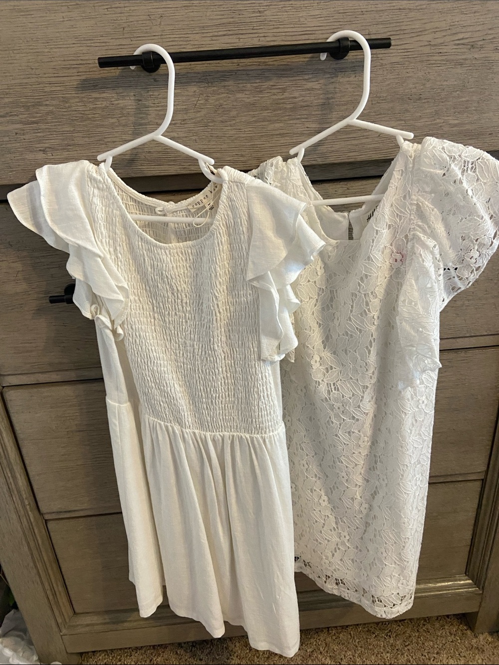 Girls white dress set